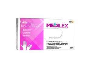 REFLEX MEDİLEX POWDER FREE EXAMINATION GLOVE PINK S SIZE 100 PACK