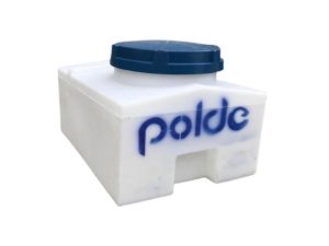 POLDE POLYETHYLENE SINGLE LAYER FOUR CORNER WHITE WATER TANK 400 LT