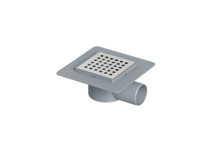 MAXIFLOW MINI FLOOR DRAIN 10X10 Ø40 SIDE OUTLET 14018