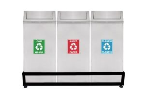 MAXİFLOW RECYCLING WASTE BUCKET SWING LID 3 PCS SS430 18248