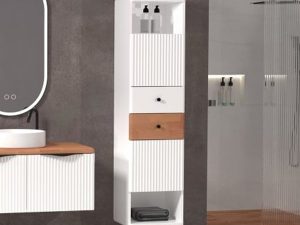 AQUANİL BELİSSİMO TALL CABINET WHITE / BEECH