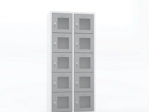 MASTER STEEL SAFETY DEPOSIT LOCKER PLEXI DOOR 10 COMPARTMENT 79X40X175 U-GZ010-P