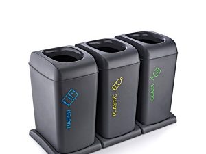 SOFT WHEELED RECYCLING BIN SET OF 3 40 LT TRN-198 | YUMUŞAK TEKERLEKLİ GERİ DÖNÜŞÜM KUTUSU 3'LÜ SET 40 LT TRN-198