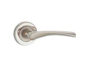 BURGAZ 2011R ROSETTE YALE DOOR HANDLE ALBRIN SATIN