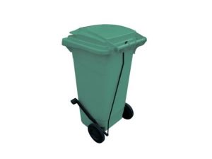 80 LT WHEELED GARBAGE CONTAINER PEDAL GREEN CTK-2003
