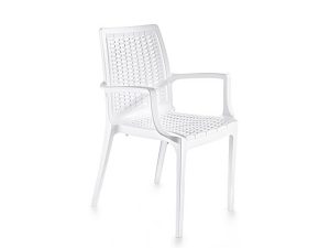 BREZZA 2524 RATTAN ARMCHAIR WHITE