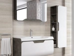 AQUANİL TALES 80 CM BATHROOM CABINET WHITE/RETRO SILVER